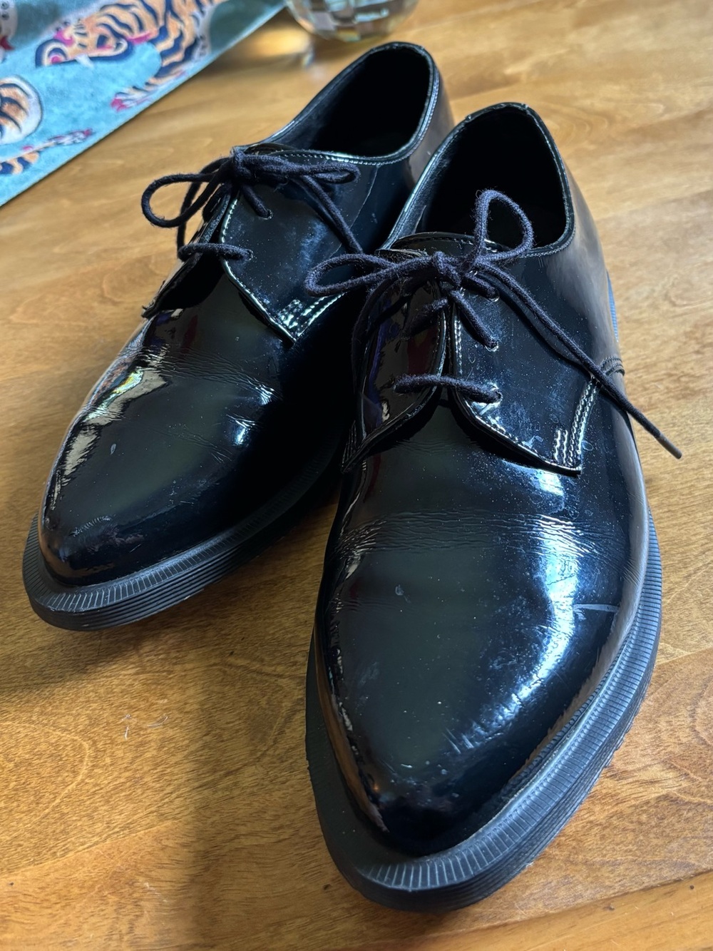 Dr. Martens Black Patent Leather Derby Shoes